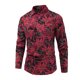 thumbnail image 1 of Blusa y camisa de manga larga con cuello vuelto para hombre, informal, estampada, con botones, de poliéster, 1 of 9