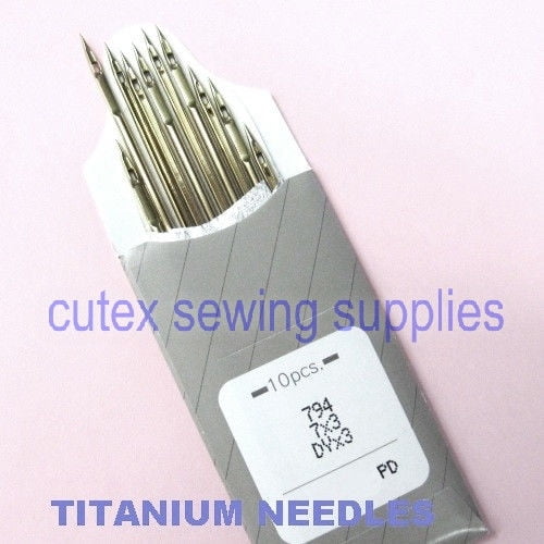 10 Organ Titanium 7X3 794 DYX3 Industrial Sewing Machine Needles Size