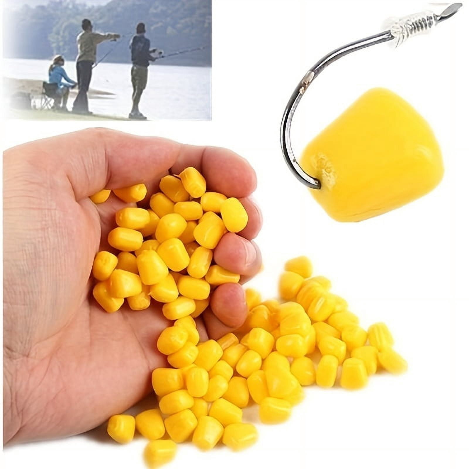 100PC Realistic Corn Kernels Fishing Lure with Natural Flavor - Soft Bait for Effective Fishing