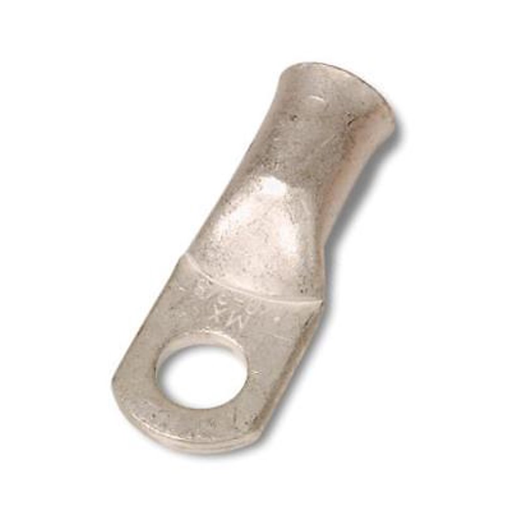 5PK Tinned Copper Eyelet Battery Cable Lug, 2/0 AWG, 5/16" Stud, Plated