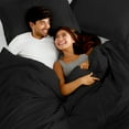 thumbnail image 6 of Bare Home  Soft Hypoallergenic Microfiber Duvet Cover and Sham Set Black Twin - Twin XL 2 Piece, 6 of 6