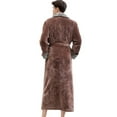 thumbnail image 3 of SHEMALL Women Men Long Robe Flannel Nightgown With Pocket Home Robe, 3 of 8