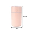 thumbnail image 2 of QLEICOM Humidifiers for Bedroom, 250ml Portable Small Cool Mist Humidifiers, USB Powered with LED Light, Humidifiers for Home Office Car Bedroom Nursery Indoor (Pink), 2 of 7
