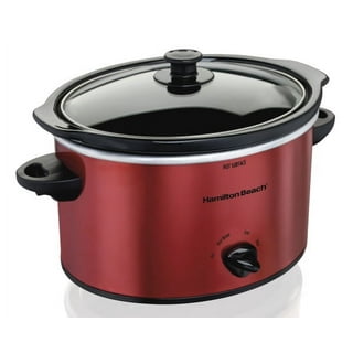 Crock-Pot Small 3 Quart Round Manual Slow Cooker, Stainless Steel and Black  (SCR300-SS)