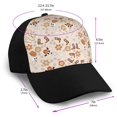 thumbnail image 2 of Naloa Dancing Cowboy Skeleton Adult adjustable Print Baseball Hat, Patchwork curved brim baseball capfor Men and Women, One Size, 2 of 5