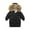 Black, variant on FRSASU Kids Coat ,Thicken Warm Kids Down Coat Winter Hooded Long Boys Girls Cotton Down Jackets Outerwears