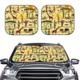 thumbnail image 2 of Fotbe Ethnic African Juego de 2 Piezas de Parasoles para Parabrisas | Bloqueador Solar para Auto | Accesorios Plegables para Protección Solar Interior-Medium, 2 of 6