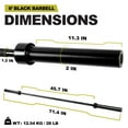 PRCTZ 6 ft Barbell Bar, Olympic Weightlifting bar, 2 inch rotating