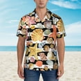 thumbnail image 2 of Balery Sea Shell Camisas hawaianas de manga corta para hombre, camisas playeras de corte holgado, camisas de vacaciones con botones,Medium, 2 of 7