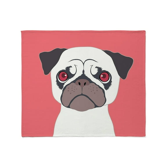 CafePress - Pug Throw Blanket - Soft Fleece Throw Blanket, 50"x60" for All Ages