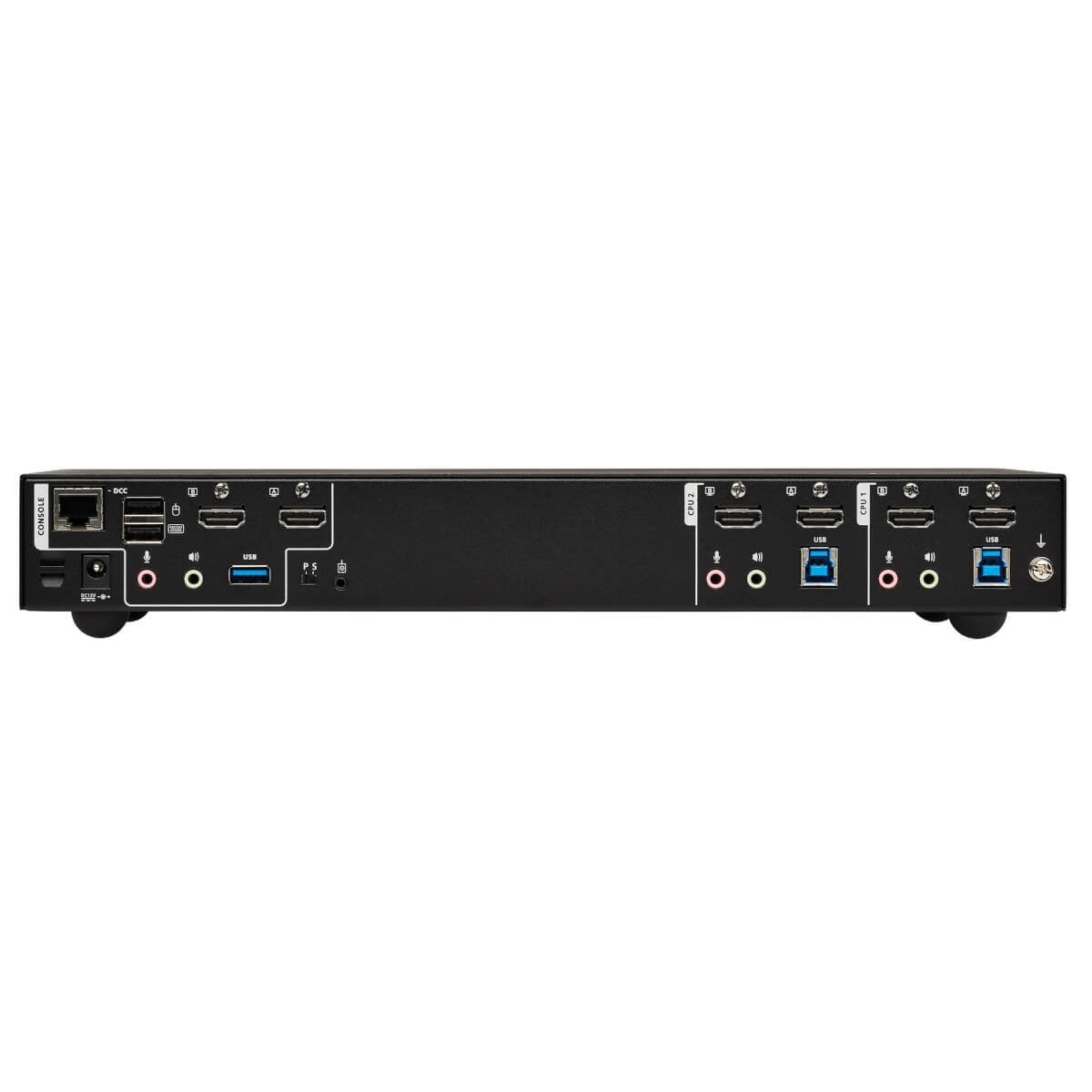 Tripp Lite 2-Port HDMI Dual-Display KVM Switch - 4K 60 Hz, USB 3.2 Gen 1, HDCP 2.2, USB Sharing - KVM/Audio/USB Switch - 4 X KVM/Audio/USB - 1 Local User - Desktop