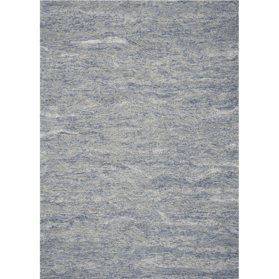 HomeRoots 350054 7 ft. 6 in. x 9 ft. 6 in. Wool & Viscose Ocean Blue Area Rug