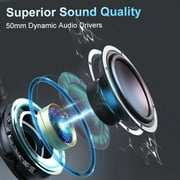 Seenda Wireless Gaming Headset for PS4 PC Xbox One PS5 Controller, Noise Cancelling Over Ear Headphones with Mic, LED Light, Bass Surround