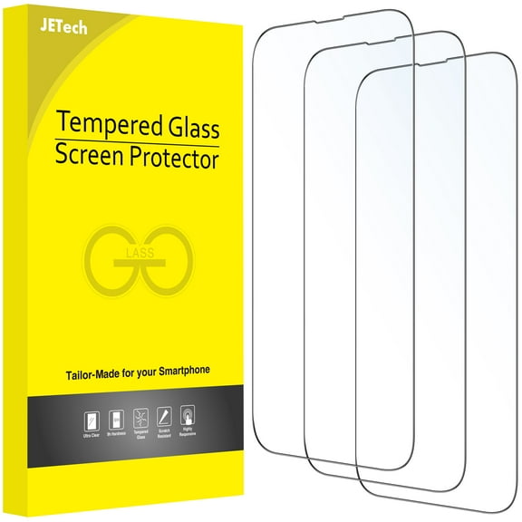 JETech Full Coverage Screen Protector for iPhone 14 Pro Max 6.7-Inch, 9H Tempered Glass Film Case-Friendly, HD Clear, 3-Pack