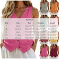 thumbnail image 4 of Womens Tank Tops Plus Size Fashion Button Spring And Summer Cotton and Linen Casual Solid Color Imitation V-neck top, 4 of 7