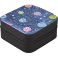 thumbnail image 3 of GZHJMY Cosmos Pattern Jewelry Box for Women Girls, PU Leather Travel Jewelry Organizer Portable Jewelry Storage Holder for Earrings Rings Necklaces Bracelets for Necklace Bracelet Earrings Rings, 3 of 7