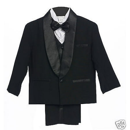 

Baby Toddler & Boy Wedding Party Black Formal Tuxedo Suit sz: S L XL 2T-4T 5-18