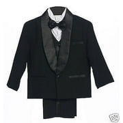 Baby Toddler & Boy Wedding Party Black Formal Tuxedo Suit sz: S,L,XL,2T-4T,5-18