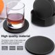 thumbnail image 2 of Posavasos de cuero sintético antideslizante de 5 piezas con soporte resistente al calor para café, cerveza y tazas de té, 2 of 5