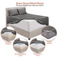 thumbnail image 4 of Hearth & Harbor Extra Deep Pocket Sheets - Fits Mattress 18-24 Inches Deep - Extra Deep Pocket Twin Sheets Sets - 4 Piece Twin Size Sheets - Twin Sheets Deep Pocket - Gray Sheets, 4 of 8