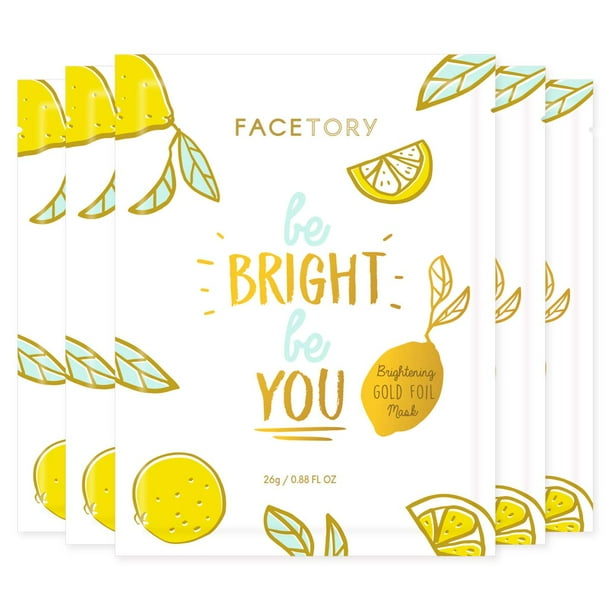 Mascarilla FACETORY BE BRIGHT BE YOU BRIGHTENING con lámina dorada