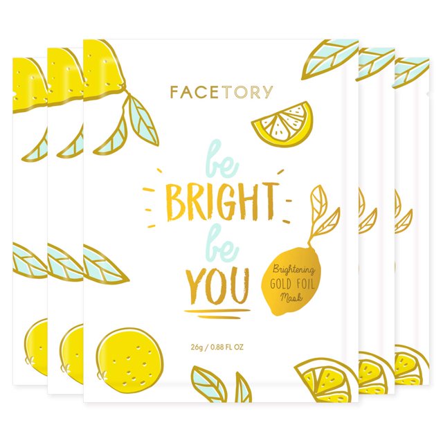 Mascarilla FACETORY BE BRIGHT BE YOU BRIGHTENING con lámina dorada
