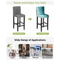 thumbnail image 3 of Blue Teal Ombre Bar Stool Covers Set of 6, Coastal Beach Modern Abstract Art Stretch Washable Bar Chair Covers with Backs, Removable Pub Counter Height Chair Cover for Kitchen Dining Room Cafe, 3 of 7