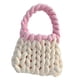 thumbnail image 5 of Bolso tejido a mano para mujer, elegante bolso de hombro, bolso de compras, tejido a mano Blanco, 5 of 9