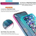 thumbnail image 3 of for Moto G 5G 2023 Case,Motorola G 5G 2023 Case,with HD Screen Protector,Gradient Quicksand Glitter Liquid Floating Girls Cute Phone Case for Motorola Moto G 5G 2023 (Pink/Teal), 3 of 13