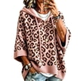 thumbnail image 2 of Hoodies for Women 3/4 Sleeve Leopard Graphic Hooded Pullover Sweatshirt Relaxed Fit Casual Fall Y2K Going Out Sweatshirt, 2 of 5