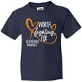 thumbnail image 3 of Inktastic Worth Fighting for Leukemia Awareness Orange Heart Youth T-Shirt, 3 of 5
