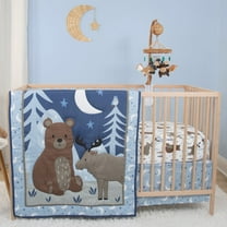 The Peanutshell Crib Bedding, Elephant Walk Baby Crib Bedding Set & Stuffie Plush Toy, 4-Piece Set