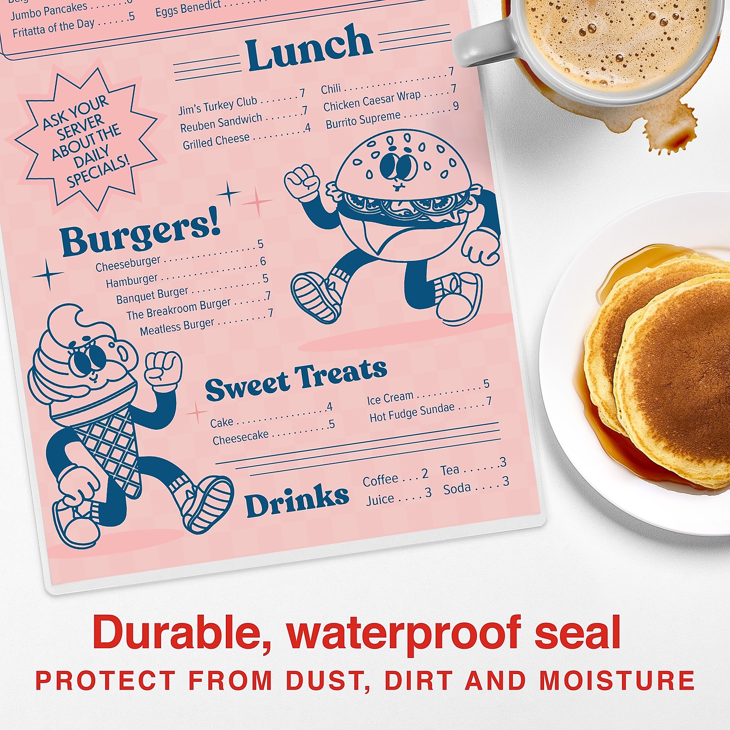 Staples Thermal Pouches Menu 25/Pack (17469) 19710