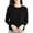 Black, variant on Inleife Womens Shirts Fashion Round Neck Bottoming Shirts Women's Long Sleeve Loose Solid Color Blouse