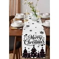 thumbnail image 4 of Pink Black Christmas Tree Table Runner 70 Inches, Xmas Snowflake Bed Runner Dresser Scarves Tabletop for Indoor Outdoor Parties/Ceremony/Banquet, 13" x 70", 4 of 8
