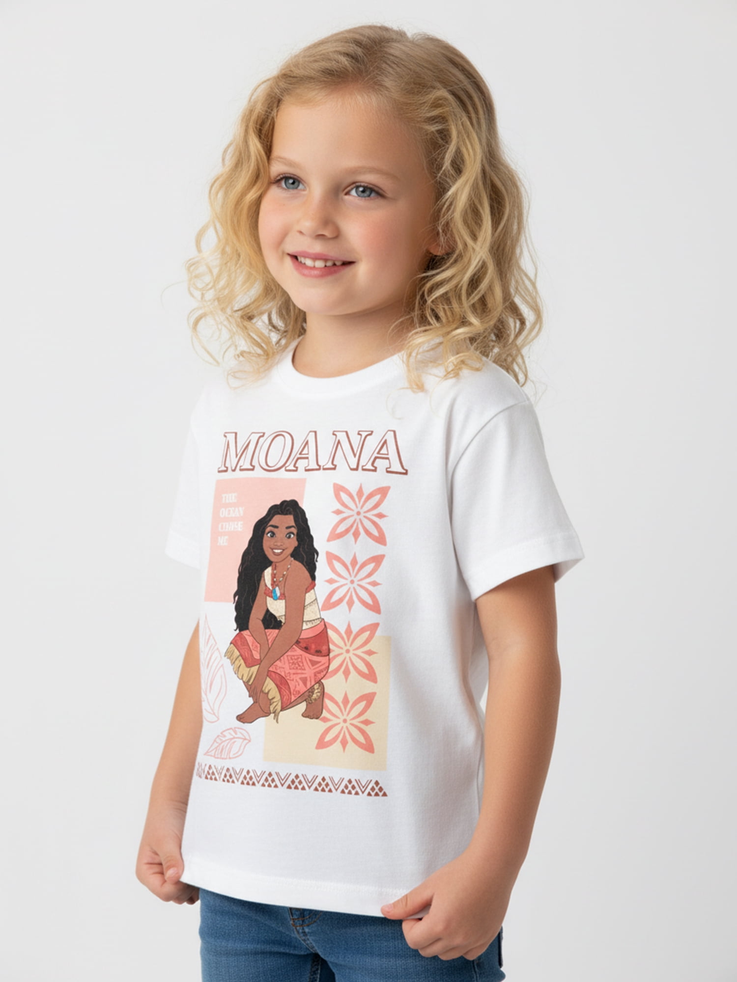 Moana Ocean Chose Me Girls Short Sleeve Graphic T-Shirt, Sizes 4-16