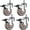 Brake, variant on Gamvdout Plate Casters 4X Office Chair Moving Caster Wheels Trolley Furniture Replacement Castors Wheels Heavy Duty Castor Wheels 360° Swivel Rubber Caster Wheels Standard Stem Caster