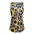 thumbnail image 3 of Moda mujer casual estampado floral honda o-cuello delgado sin mangas camisetas sin mangas sexy Pompotops lopia988854, 3 of 4
