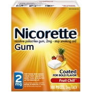 Nicorette 2 mg Nicotine Gum, Fruit Chill 100 ea
