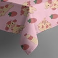 thumbnail image 4 of Strawberry Plants Fruit Cow Milk Rectangle Tablecloth 60"x102",Waterproof Polyester Rectangle Table Cloth, Wipeable Spillproof Polyester Tablecloth for Dining, Camping, Indoor and Outdoor, 4 of 6