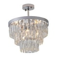 thumbnail image 3 of Bethel International Chandelier Chrome Metal & Crystal, 3 of 5