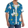 thumbnail image 2 of Kdxio Men'S Hawaiian Shirt For Men Short Sleeve Shirt Cartoon Goose Summer Casual Holiday Beach Button Down T-Shirts, 2 of 5