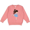 thumbnail image 2 of Inktastic Figure Skating, Ice Skating Girl, Brown Hair Toddler Sweatshirt, 2 of 4