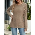 thumbnail image 3 of OALUXE Long Sleeve Shirts for Women Casual Tunic Tops Loose Fit Dressy Lightweight Sweaters, 3 of 7