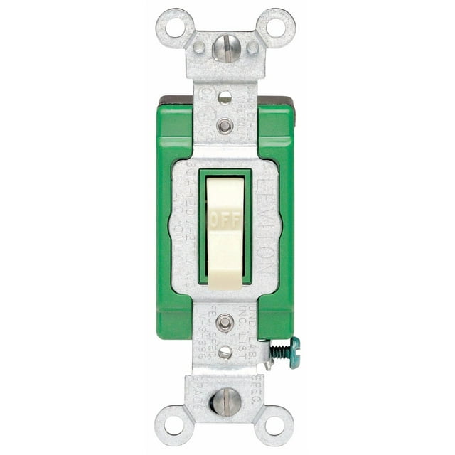 Interruptor bipolar Leviton de 30 amperios, 120/277 V, color marfil