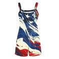 thumbnail image 6 of Women's 2025 Patriotic Romper - Cotton-Linen Adjustable Strap Jumpsuit, Loose Fit American Flag Short Overalls for 4th of July (Casual & Festive), 6 of 7
