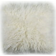 thumbnail image 2 of SAFAVIEH Faux Flokati Solid Plush Fur Pillow, 20" x 20", Ivory, 2 of 3