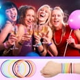 thumbnail image 3 of 100/200 Pcs 80s Multicolor Silicone Jelly Rubber Bracelets Hair Ties Women, Mixed Style, Random Color, 3 of 7