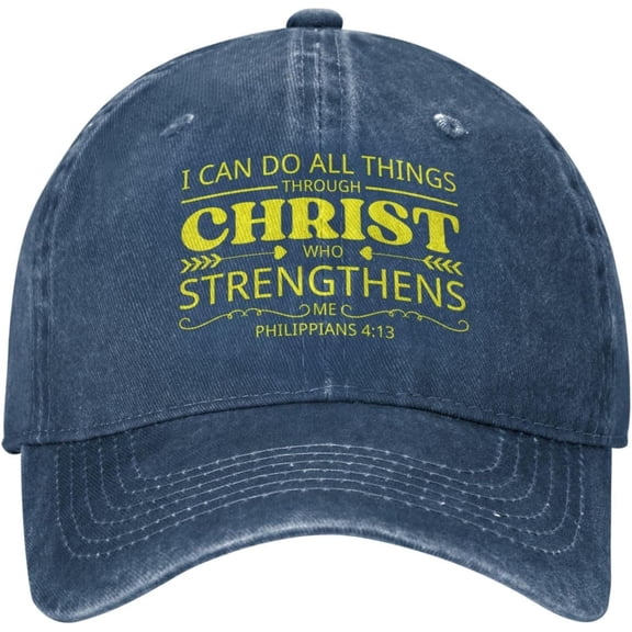 I Can Do All Things Through Christ Who Strengthens Me Hat Jesus Christian Hat for Men Women Trucker Hat Baseball Cap