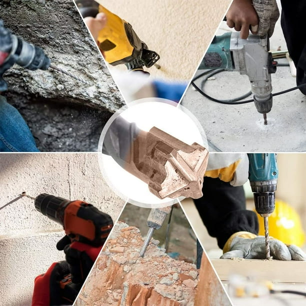 Concrete Drill Bits 16 x 160mm Tile Drill Bit Electric Hammer Drill Bit for Hammer Drill Cross Drill Bits for Concrete Brick Stone Natural